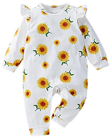 Strampler Mädchen Strampelsack Baby Ostern Babysachen Overall Frühling Neugeborene Junge Set Body Kleidung Schlafanzug Einteiler Kinder Erstausstattung Schlafstrampler Geschenk(White, 0-3 Months)