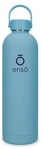 Enso Annie Edelstahlflasche, Blau, 7 x 26,5 x 7 cm, Edelstahl, Blau, Einheitsgröße, Edelstahlflasche, blau, Einheitsgröße, Edelstahl-Flasche