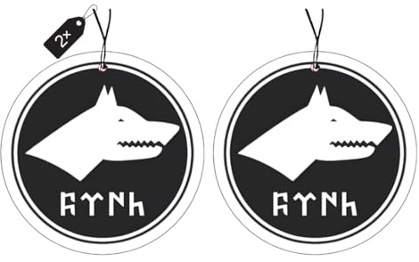 2 × Göktürk Duftbaum Türkisches Wolf Symbol Auto Lufterfrischer Duftanhänger für Auto Geschenk für Männer Türkische Kultur Autozubehör Car Air Freshener Auto Dekoration Duftspender