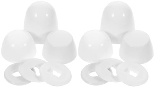 DIYEAH Lot de 2 bouchons de vis universels pour boulons de cuvette de toilettes - Installation facile - Capuchons de protection pratiques pour fixations de WC