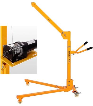 KLYDBMYT Grue Mobile à manivelle, Petite Grue Portable Domestique, palan de Levage, électrique 500 kg 12 V