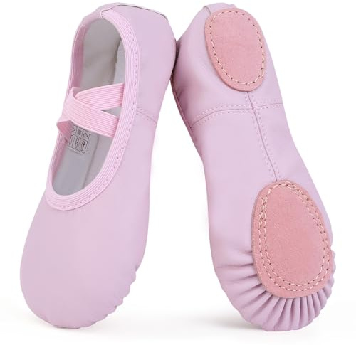 Ulicox Zapatillas Ballet Niña Zapatos Mujeres Punteras Gimnasia Punta Ballet Zapatillas Suela de Dividido Zapatos de Yoga Morado 28