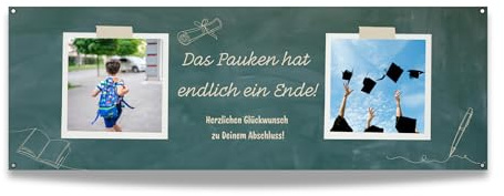 Banner selbst gestalten I Tafel I Fahne für Werbung personalisiert (50cm x 150cm groß) I Flagge mit Wunschtexten und Bildern selber gestalten