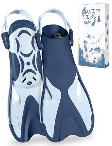 Supertrip Pinne da Snorkeling per Bambini, Pinne Regolabili, Formato da Viaggio, Nuoto, Snorkeling e Immersione, per Bambini e Ragazzi da 6 a 14 Anni