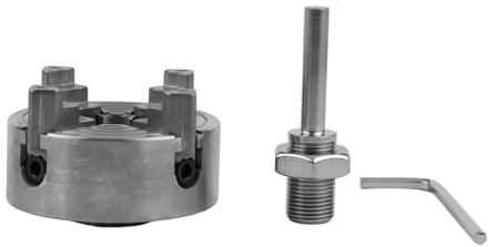 EasyByMall Portabrocas de torno autocentrante de metal de 4 mordazas, abrazadera manual de acero de alto carbono con gran rango de sujeción para mini taladro y tornos de carpintería