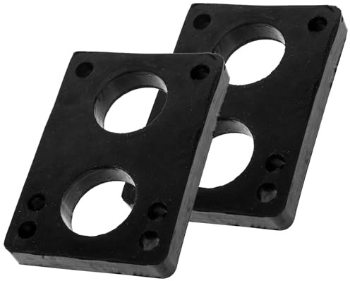 TEHAUX 2 Piezas Elevadores de Patineta de PU Negro 10mm Almohadilla Amortiguadora para Longboard, Fácil Instalación y Alta Resistencia al Desgaste para Deportes