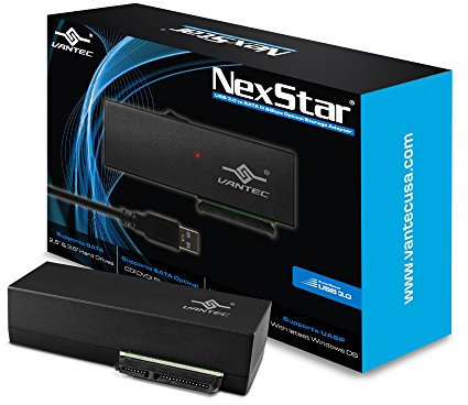 Vantec CB-ST00U3 NexStar USB 3.0 to SATA 6Gbps Optical/Storage Adapter, Black