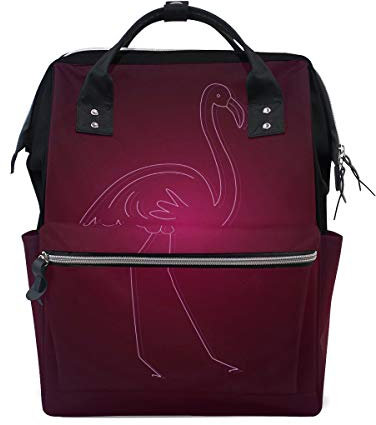 MONTOJ Neon Flamingo Canvas-Reisetasche Campus-Rucksack One Size 5