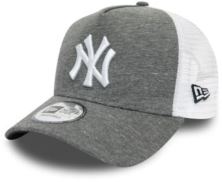 New Era New York Yankees MLB Jersey Essential Grigio Scuro Bianco A-Frame Berretto da Camionista Regolabile