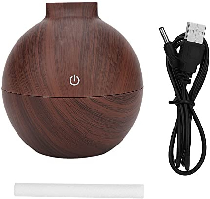 Difusor de Aromaterapia, Difusores de Aire Mini Humidificador Difusor de Aceites Esenciales de Aromaterapia USB para Oficina para Dormitorio para el Hogar para Habitación de Bebé(Café)