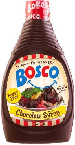 Bosco Sugar Free Chocolate Syrup 510g Squeeze Bottle | Gluten Free, Vegan, Kosher