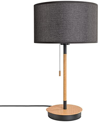 Paco Home Tischlampe Schlafzimmer Stoffschirmlampe Nachttischlampe Textil Schirm E27 Nachttisch Leselampe Skandi Büro Einfarbig Mit Stecker Mit Stecker