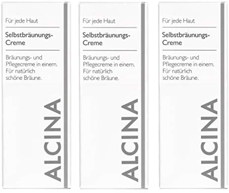 3er B Selbstbräunungs Creme pflegende Kosmetik Alcina für natürlich schöne Bräume 50 ml