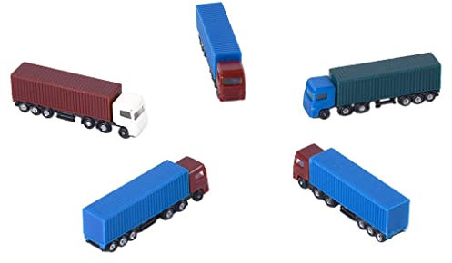 JISADER Set di Modellini di Camion Container in Scala 1:150, Accessori per Ferrovie