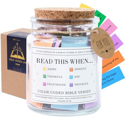 Read This When Bible Verses Jar – Mothers Day Gifts For Mom, Birthday, Christian Gifts for Women, Graduations Gift, Teacher Appreciation Gift
