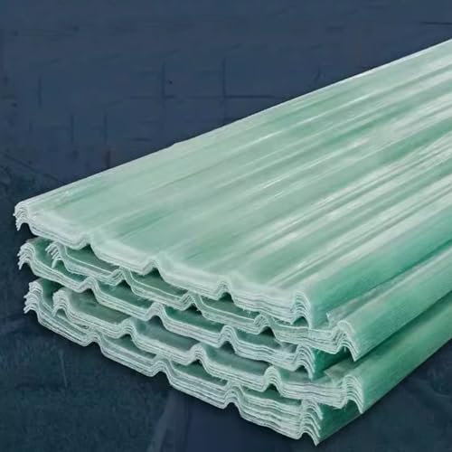 1 mm transparente Dachplatte, 1/2/5/7/10/12/15/18 Stück, gewellte Dachplatten, schlagfeste und bruchsichere Dachplatten aus GFK mit Tageslicht, für Carport-Gewächshausbalkon (0,9 x