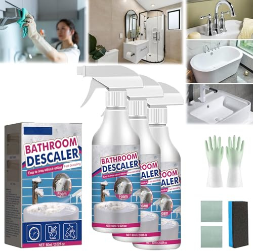 Nettoyant anti-taches tenaces, nouvelle mise à niveau de mousse détartrante pour salle de bain, spray nettoyant tout usage, nettoyant puissant pour douche calcaire, convient pour les nettoyeurs de
