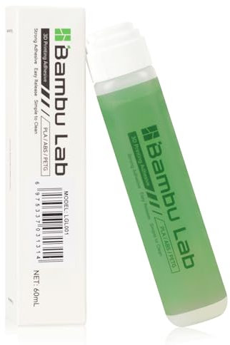 3D Drucker Bauplatten Kleber Compatible with Bambulab A1/A1 Mini/P1/X1 3D Drucker, Starker Kleber Heatbed PEI Stahlplatte Kleber PLA/ABS/PETG/PC/PA/TPU Filament 60ML