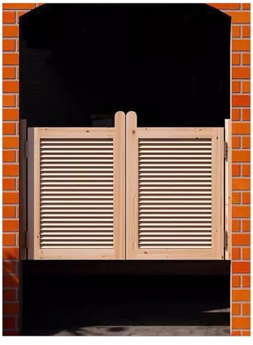Porta a battente da cucina commerciale, 90 cm di larghezza, interna in legno massello, porta a battente con chiusura automatica, per uscita negozio, asilo nido, box doccia esterno, 57 cm di larghezza
