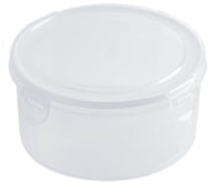 Fdit Conteneur de Stockage D'aliments en Plastique, Boîte de Rangement de Scellage Ronde avec Couvercle, Grande capacité Transparente Transparente pour les Fruits de Légumes à la