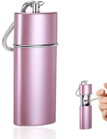 Posacenere Tascabile, inodore, posacenere da viaggio, tasche posacenere per viaggio (Nero) (Oro Rosa)