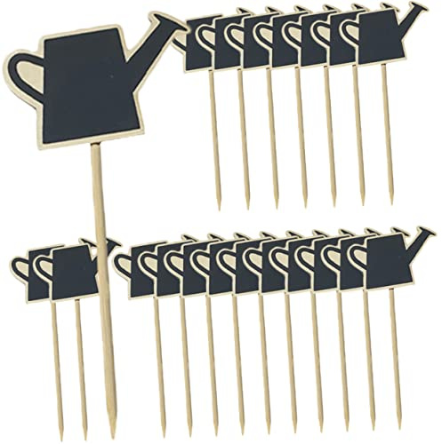 PRETYZOOM 20PCS Mini Chalkboard Signs Stand Reusable Toothpick Chalkboard Labels for Food Buffet Weddings Plant Markers Home Decor