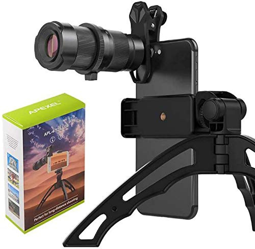 Lente monocular para teléfono móvil, teleobjetivo Universal para Exteriores, con Zoom de 4-12X.
