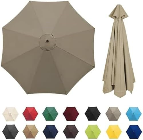 Garden Parasol Covers 6/8 Sizes Waterproof & UV Resistant Ideal for Patio Balcony Pool and Garden Fits 2/2.3/2.5/2.7/3/3.5 Meters Umbrellas