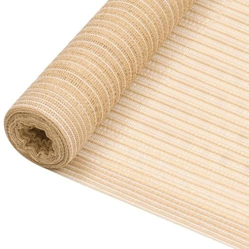 Tidyard Zaunblende Beige 1x10 m HDPE 75 g/m², Sichtschutzmatte Balkonverkleidung für Terrasse Camping Restaurant