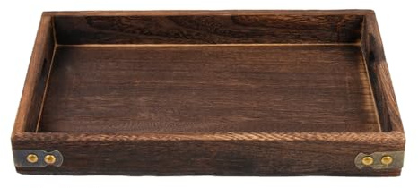 CLISPEED Plateau Bois Vintage Plat à Bijoux Assiette à Fruits Support De Rangement Multifonctionnel