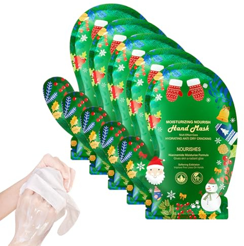 5 paires Masques Mains Hydratants Intenses | Masque pour Main les peaux sèches à la main | Réparatrice Peau Sèche | Soin Nourrissant Profond | Hydratation 72h | Pour Hommes & Femmes