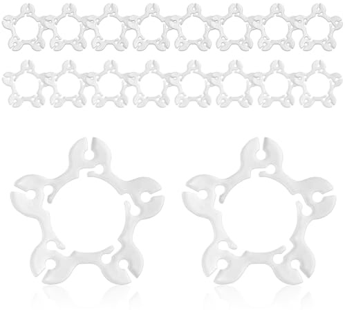 Henyall Balloon Ring Clips 60pcs Multi-Functional Plum Blossom-Shaped Balloon Rings Buckle Reusable Ballóon Arch Clips Suitable for Birthday Parties Wedding Venues Anniversary Celebrations