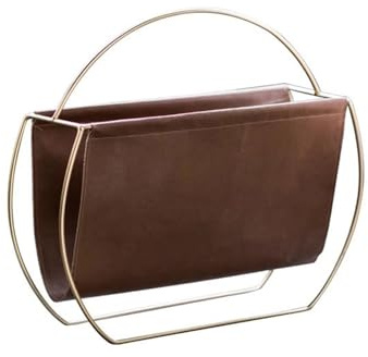 PUCNHZYNW Record Rack Tabletop Creative Minimalist Vinyl Record Rack Handbag Metal Leather Storage Box
