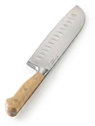 BRANDANI coltello Santoku acciaio e manico bamboo