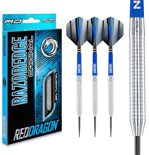 RED Dragon Razor Edge Original 26 Gramm Dartpfeile Tungsten Profi Steeldarts mit Flights und Schäften
