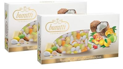 Confetti Buratti  Tenerezze  Mix Frutta Multicolore 2 kg + 100 Bigliettini