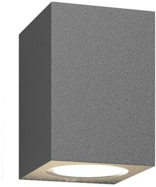 Outdoor Wall Light 'Xava' (Modern) in Black Made of Aluminium (1 Light Source, GU10) from Lucande | Wall lamp for Exterior/Interior Walls, House, Terrace und Balcony