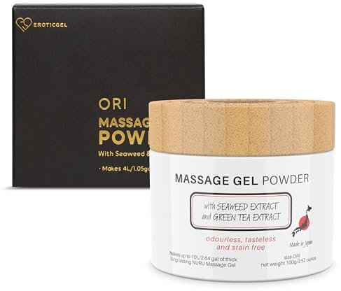 Massage-Gel-Therapie-Pulver 100g | Seetang & Grüner Tee | Made in Japan | Paraben & Glycerinfrei | Ergibt 10 Litre