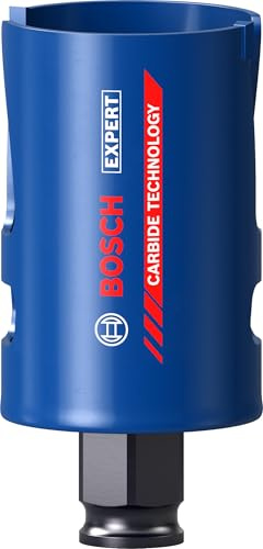 Bosch 1x EXPERT Construction Material PC Plus Lochsäge (für Weichholz, Grobspanplatte, Ø 44 mm, Professional Zubehör Bohrmaschine)