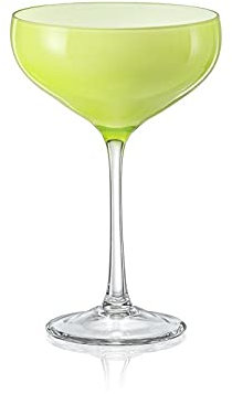 Crystalex Sektschale Coupe Praline Pistachio Pistazie grün Kristallgläser 4er Set, 180 m