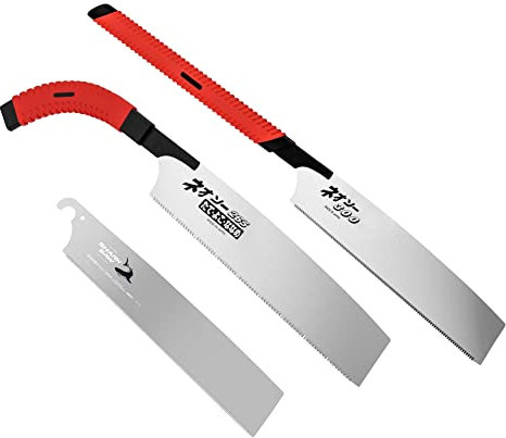 FAMEX 5550 Profi Japansäge Kataba Set - Japanische Zugsäge 225/265 / 300 mm - Handsäge Holzsäge | Original Takagi | für den Handwerker und Gewerbe