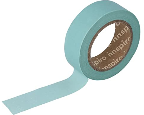 INNSPIRO Maskeringstejp Washi ljusgrön 15mm.x10m. Grundläggande vanlig serie