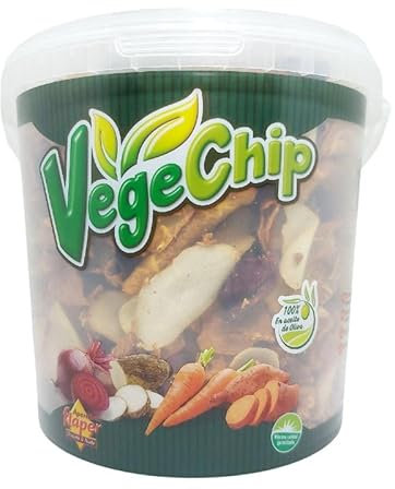 Vegechips | Snacks Mix de Yuca, Batata, Zanahoria y Remolacha | Formato tarro reutilizable 600g