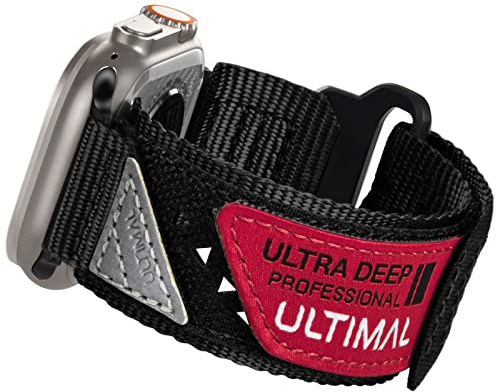ULTIMAL Armband kompatibla med Apple Watch armband 44 mm 46 mm 45 mm 49 mm 42 mm 40 mm 41 mm 38 mm herr dam, nylon sportband för iWatch Ultra SE 3/2/1 serie 11/10/9/8/7/6/5/4/3/2/1, 38mm 40mm 41mm