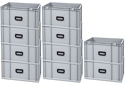 SparSet 10x Eurobox NextGen Portable Uno | HxBxT 32x40x60cm | 65 Liter | Eurobehälter, Transportbox, Transportbehälter, Stapelbehälter