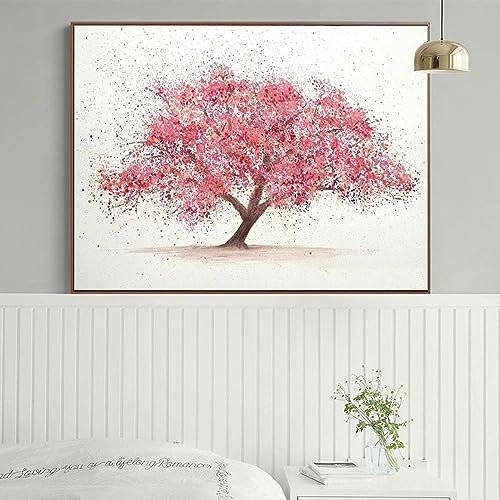 MHLCMG Leinwand Malerei Blühender Kirschbaum Abstrakt Bilder Wandkunst Modernes Poster Kunstdruck Bild Wand Wohnzimmer Schlafzimmer Dekor Kein Rahmen (30X40CM)