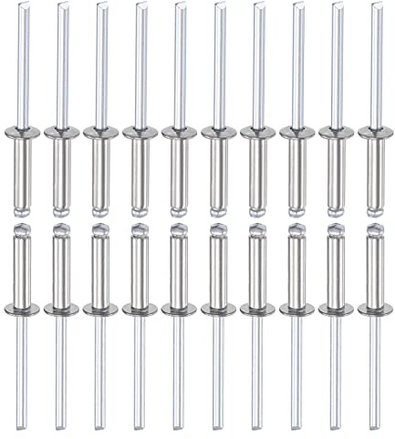 DTGN 4mm x 16mm (DxL) Aveugle Rivets - 100Paquet - Bien pour Machines Assemblage - 304 Inox Acier Dôme Ouvrir Fin Rivet