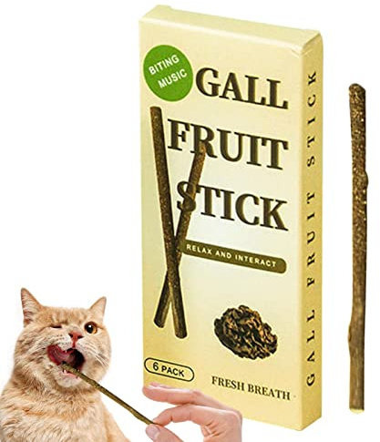 Povanjer Cataire Silvervine Stick - Catmint Silvervine Blend Gatto Giocattoli da Masticare per la Pulizia dei Denti di Gattini,Il Gatto mastica Bastoncini di Gatto per la Pulizia dei Denti dei