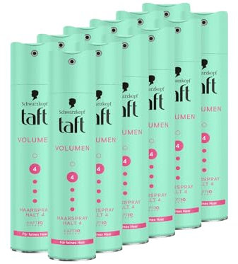 Schwarzkopf Taft Haarspray Volumen (12x 250 ml), Haltegrad 4 Haarstyling für Feines Haar, Volumen-Haarspray, Vegane Formel*