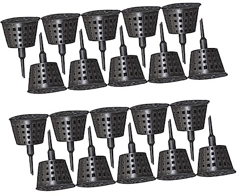 Mipcase Boîte à Engrais Pour Bonsaï 30 Pièces, Petite Taille, Plastique Noir, Panier Porte-engrais Jardinage, Fertilisation Automatique Pour Plantes, Conteneur De Fertilisation Couvercle